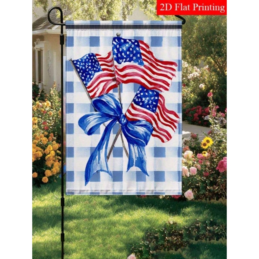 Home Office With Plants - 1 2D Flat Garden Flag 12x18