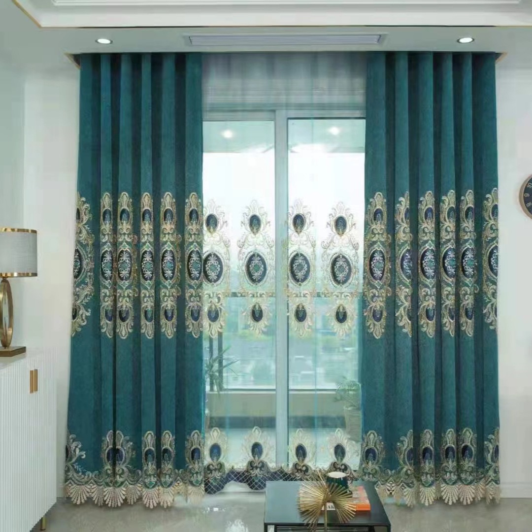 Home Office Guest Room - European Valance Guest Hollow Embroidered Chenille