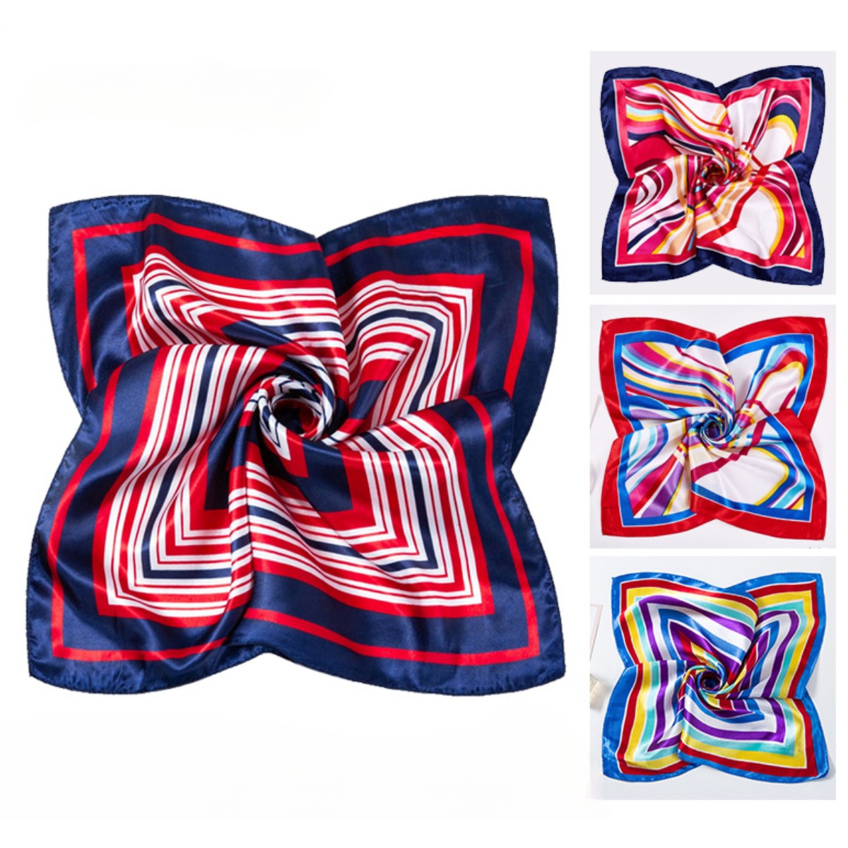 Home Office Head - 50*50cm Square Silk Scarves Scarf Women's