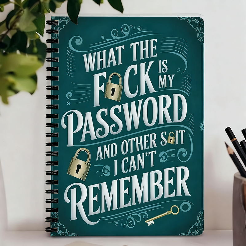 Home Office Login - 1 Simple Password Book, Hardcover Spiral