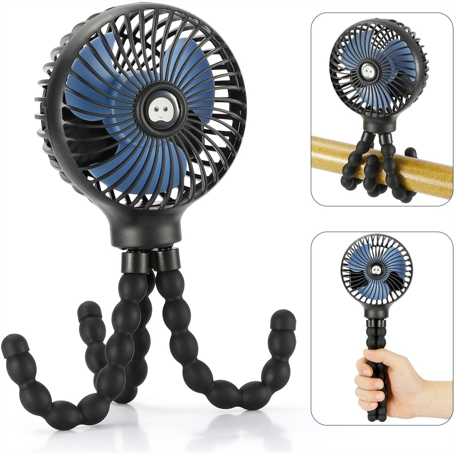 Usb Desk Fan - Mini Handheld Personal Fan with Flexible
