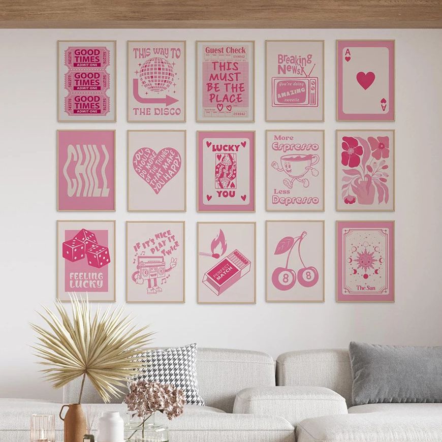 Home Office Guest Room - Retro Trendy Wall Art Guest Check