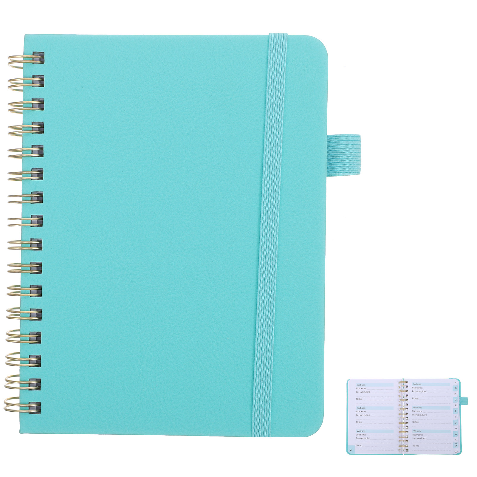 Home Office Login - Password Keeper Book Alphabetical Tabs Spiral