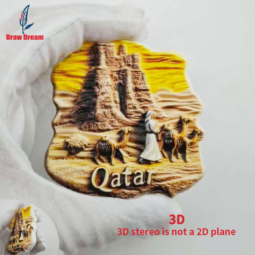 Home Office Qatar Travel - 1Pc Qatar Refrigerator Magnet World Travel