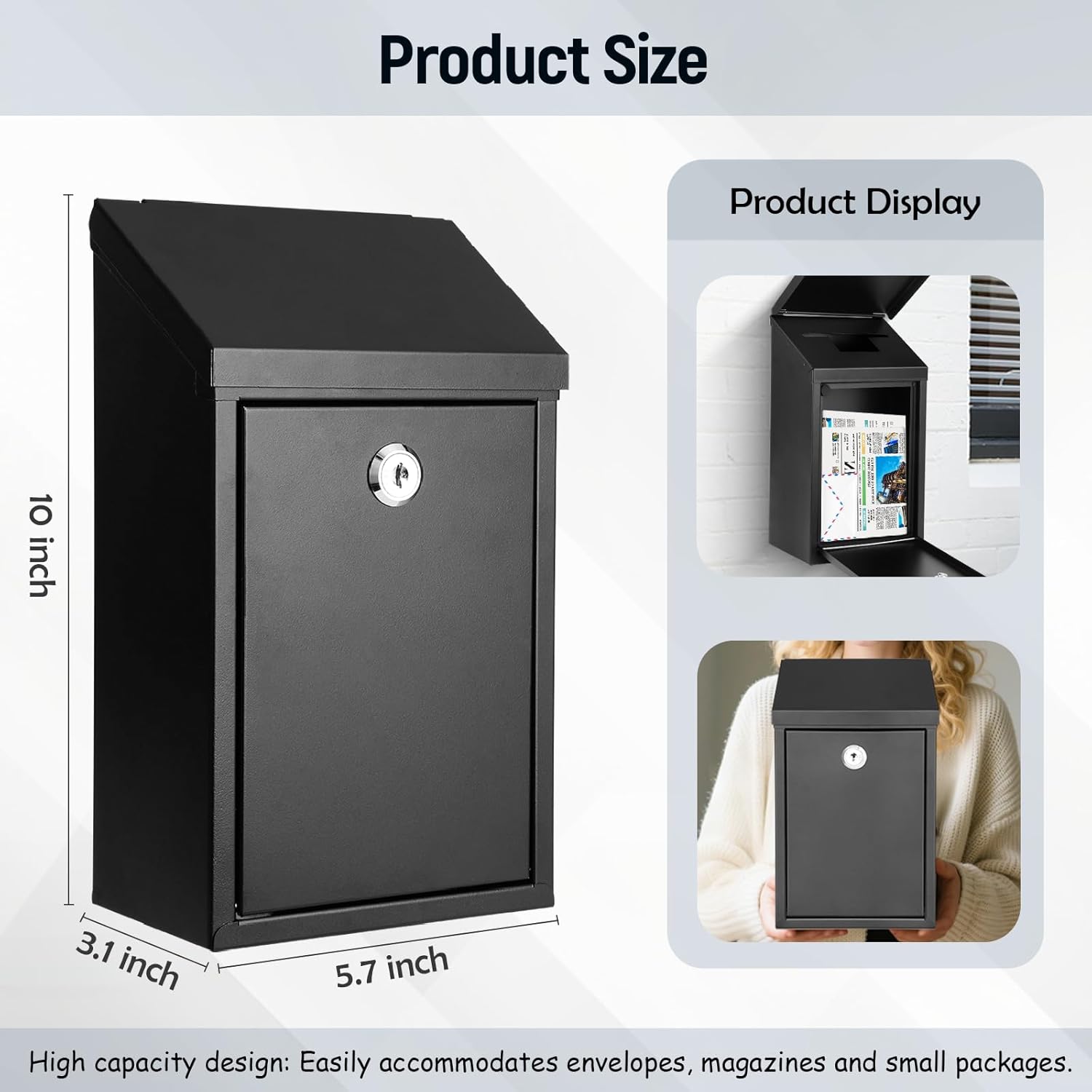 Rust-Proof Steel Wall Mailbox  - Home Office Reference Number review and price