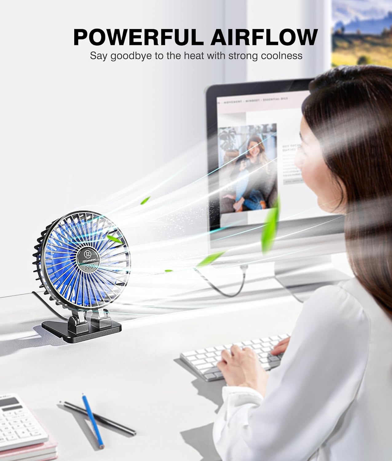 Mini USB Desk Fan, Portable 3- - Usb Desk Fan review and price