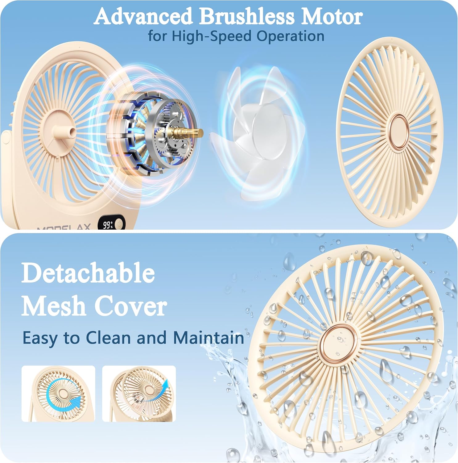 Rechargeable USB Desk Fan with - Usb Desk Fan review and price