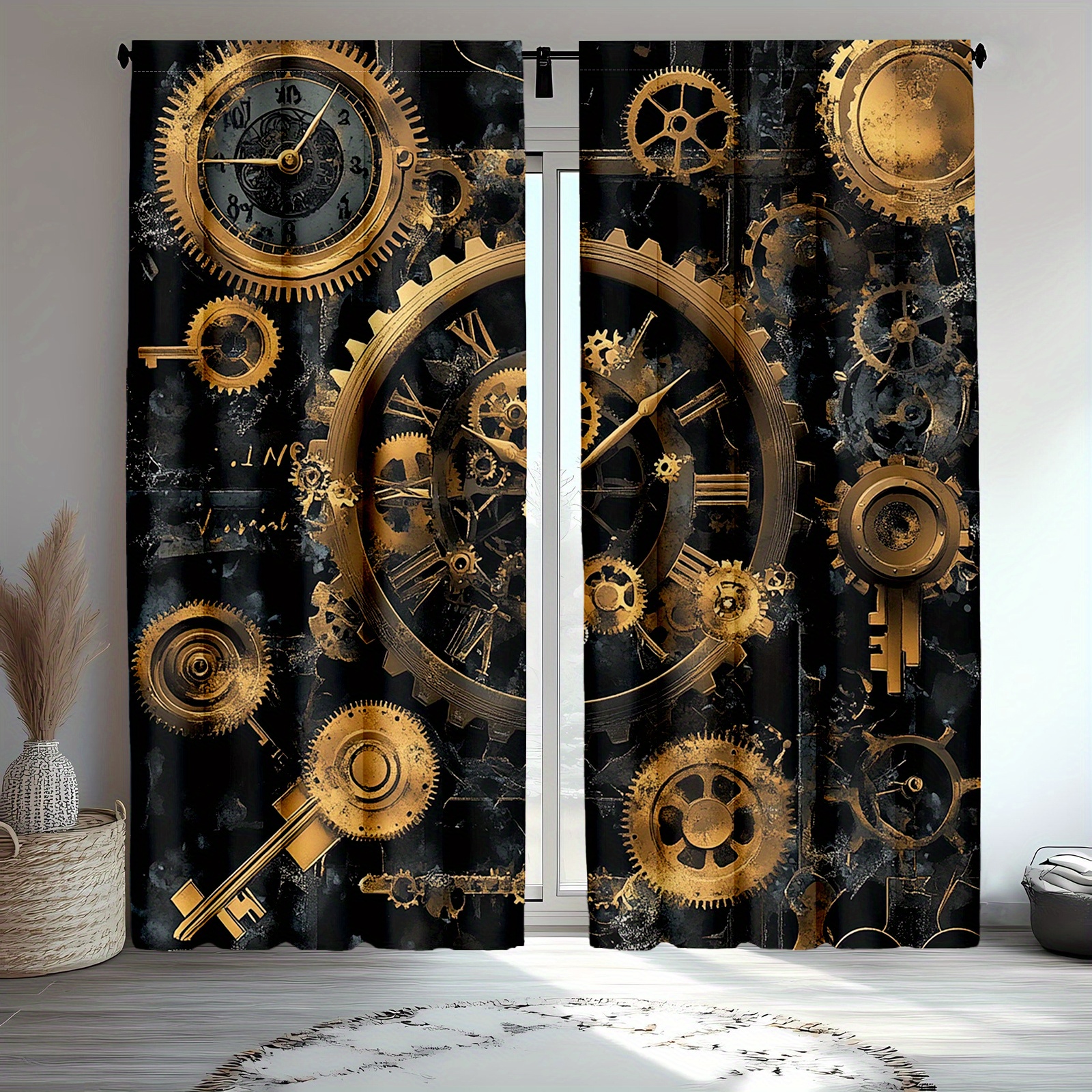 2pcs Steampunk Vintage Art Cur - Home Office Industrial Design review and price