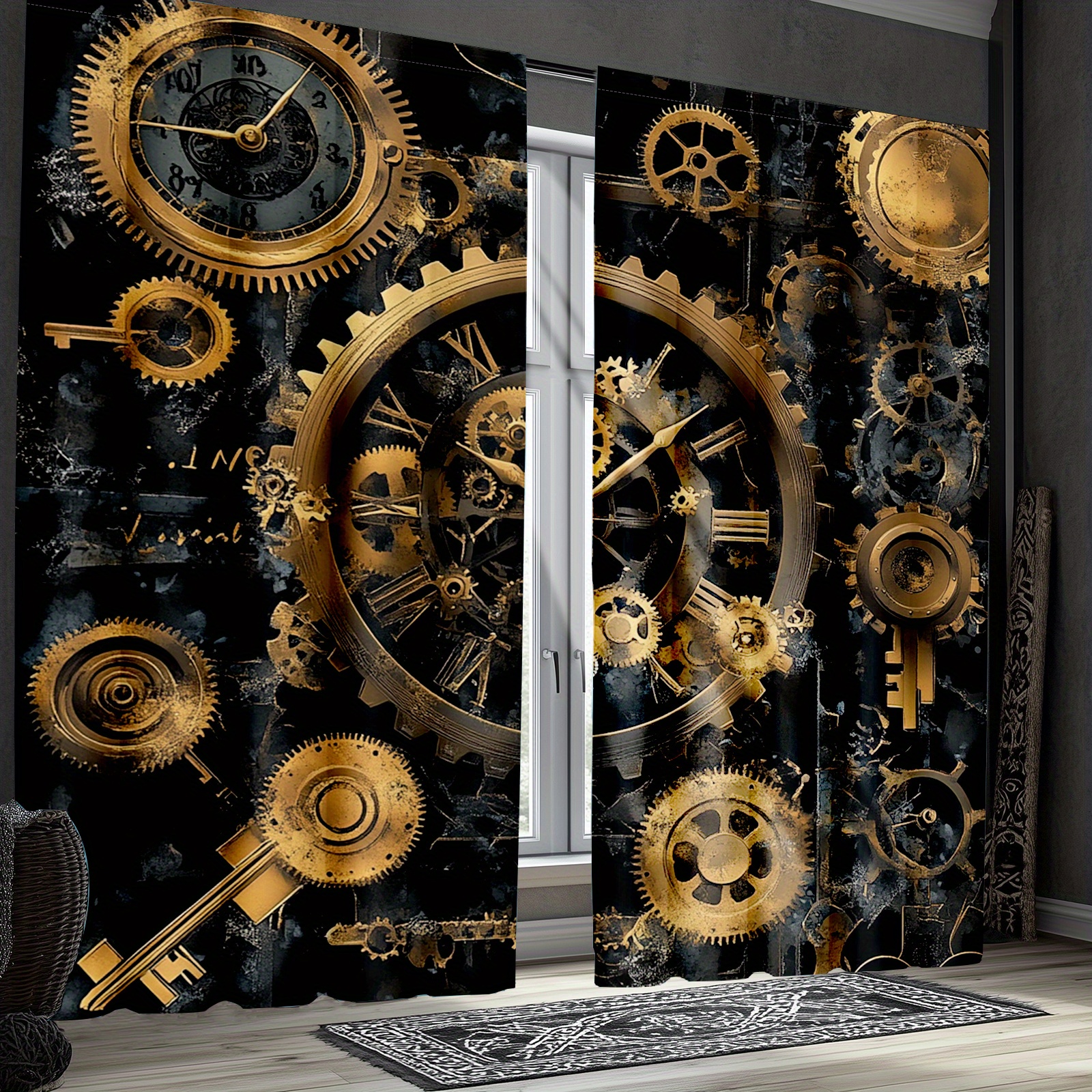 2pcs Steampunk Vintage Art Cur - Home Office Industrial Design review and price