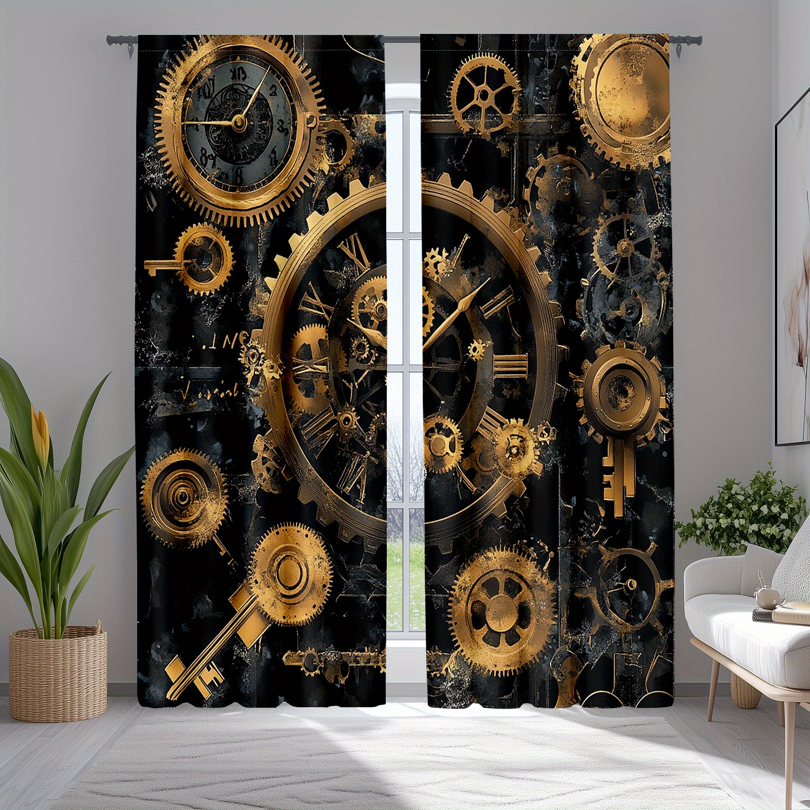 2pcs Steampunk Vintage Art Cur - Home Office Industrial Design review and price