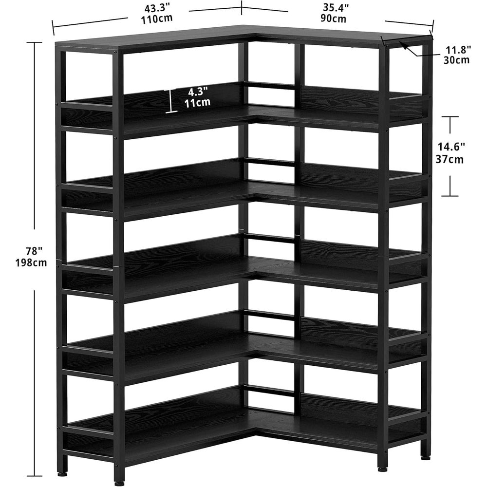 6-Tier Industrial Style Booksh - Home Office Industrial Design review and price