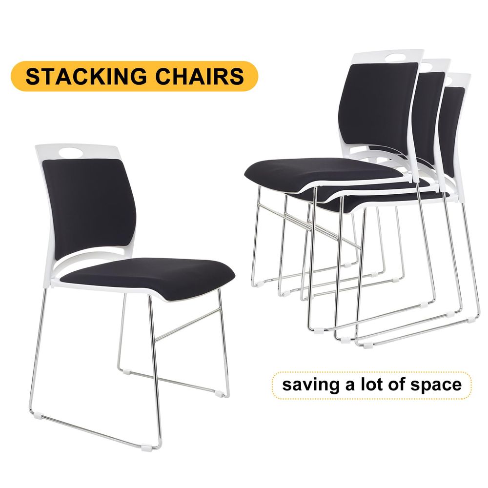 Chairs Set of 12 Black Stackab - Home Office Guest Room review and price