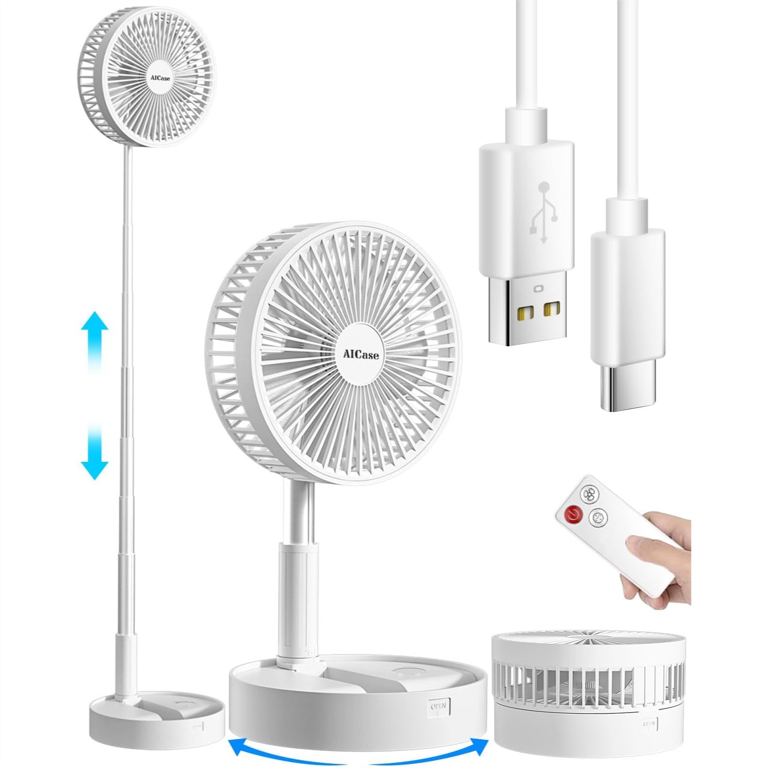 Folding Portable Stand Fan wit - Home Office Head review and price