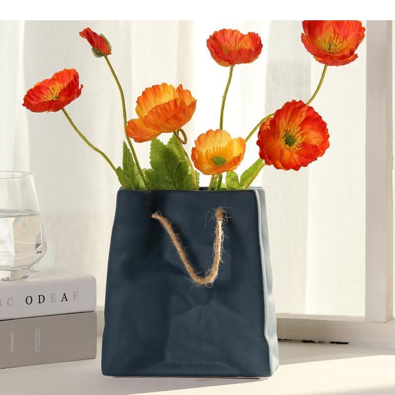 Ceramic Tote Bag Vase Morandi  - Home Office Form review and price