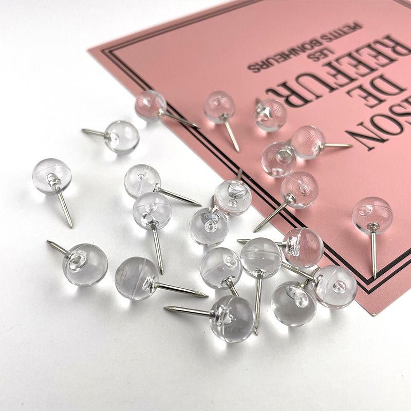 100pcs Transparent Thumbtacks, - Home Office Head review and price