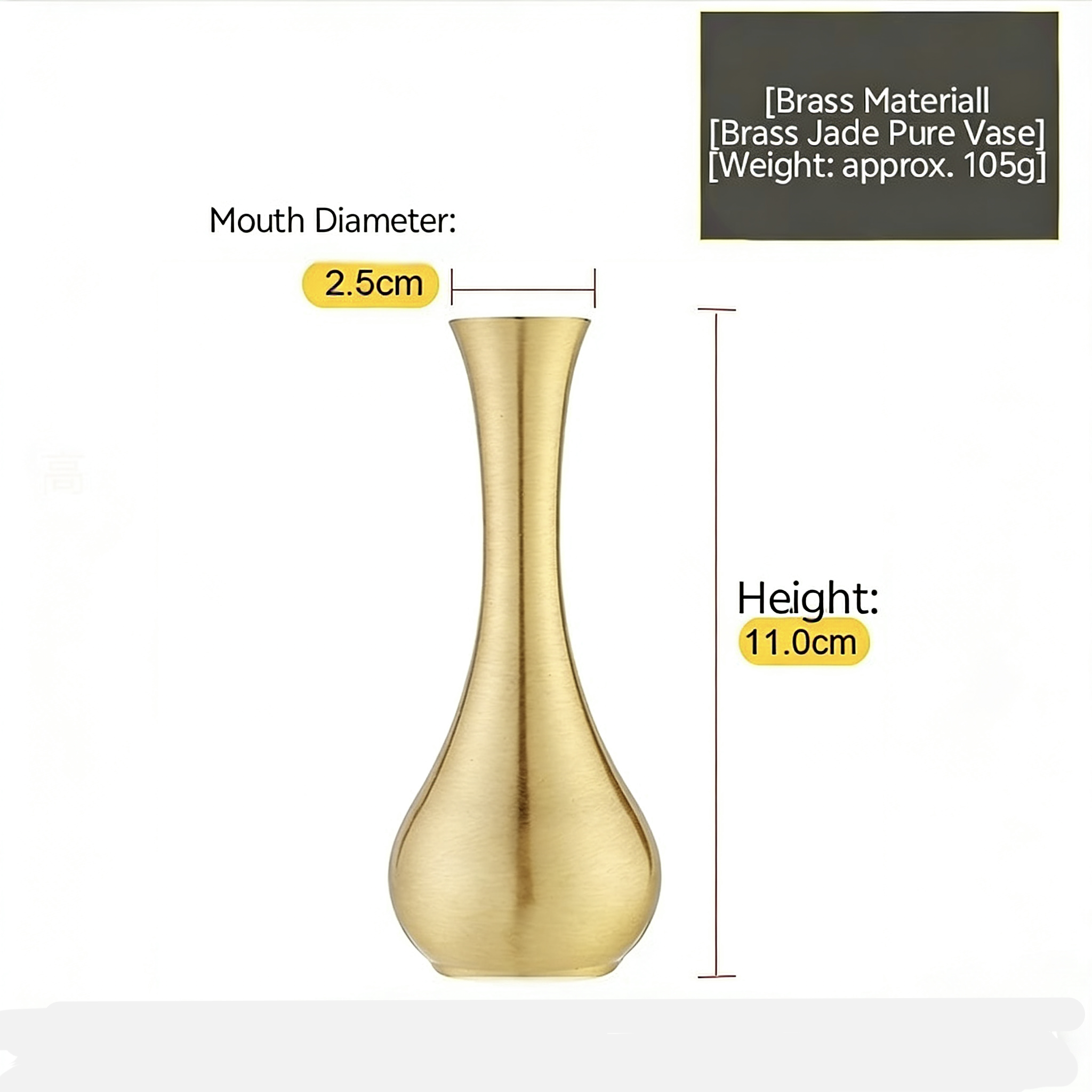 Minimalist Brass Bud Vase, Sli - Home Office Form review and price
