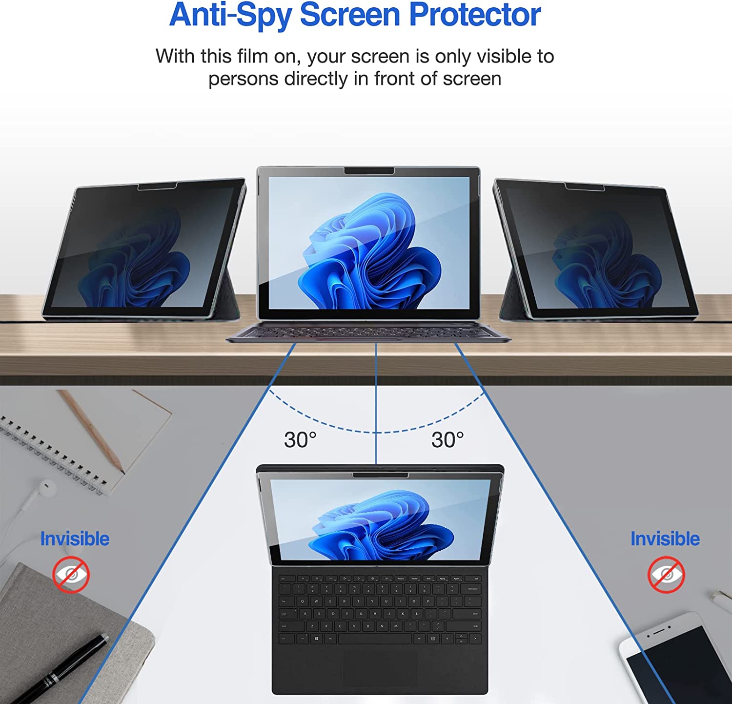 Privacy Filter Tempered Glass  - Home Office Microsoft review and price