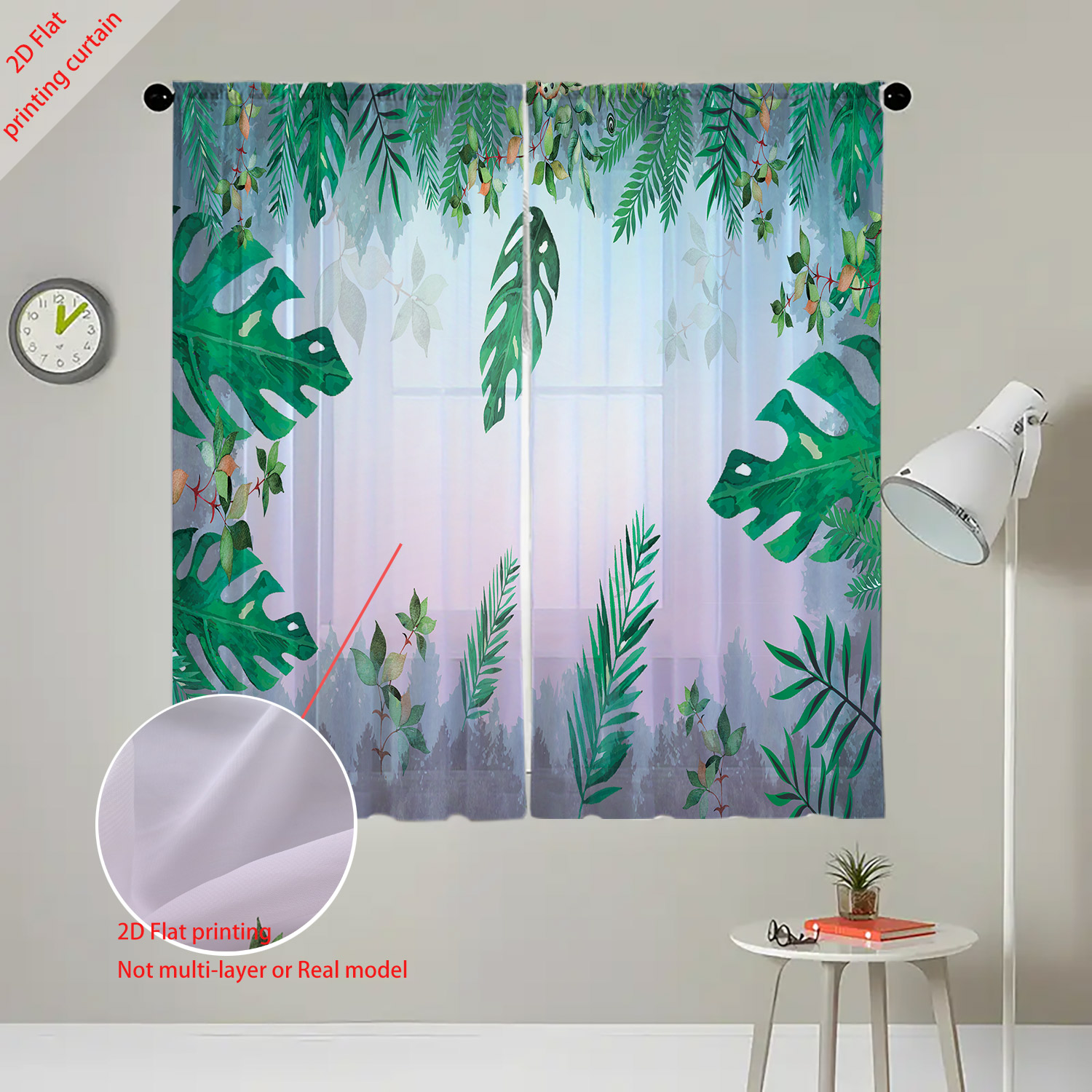 Plant printed transparent scre - Home Office With Plants review and price