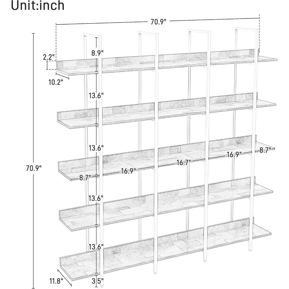 Harper & Bright Designs 5 Tier - Home Office Industrial Design review and price