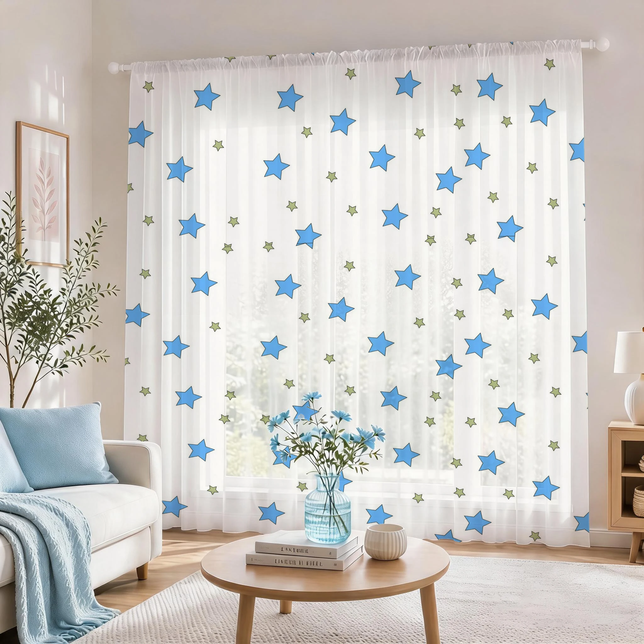 Blue Star Modern Gradient Shee - Home Office With Plants review and price