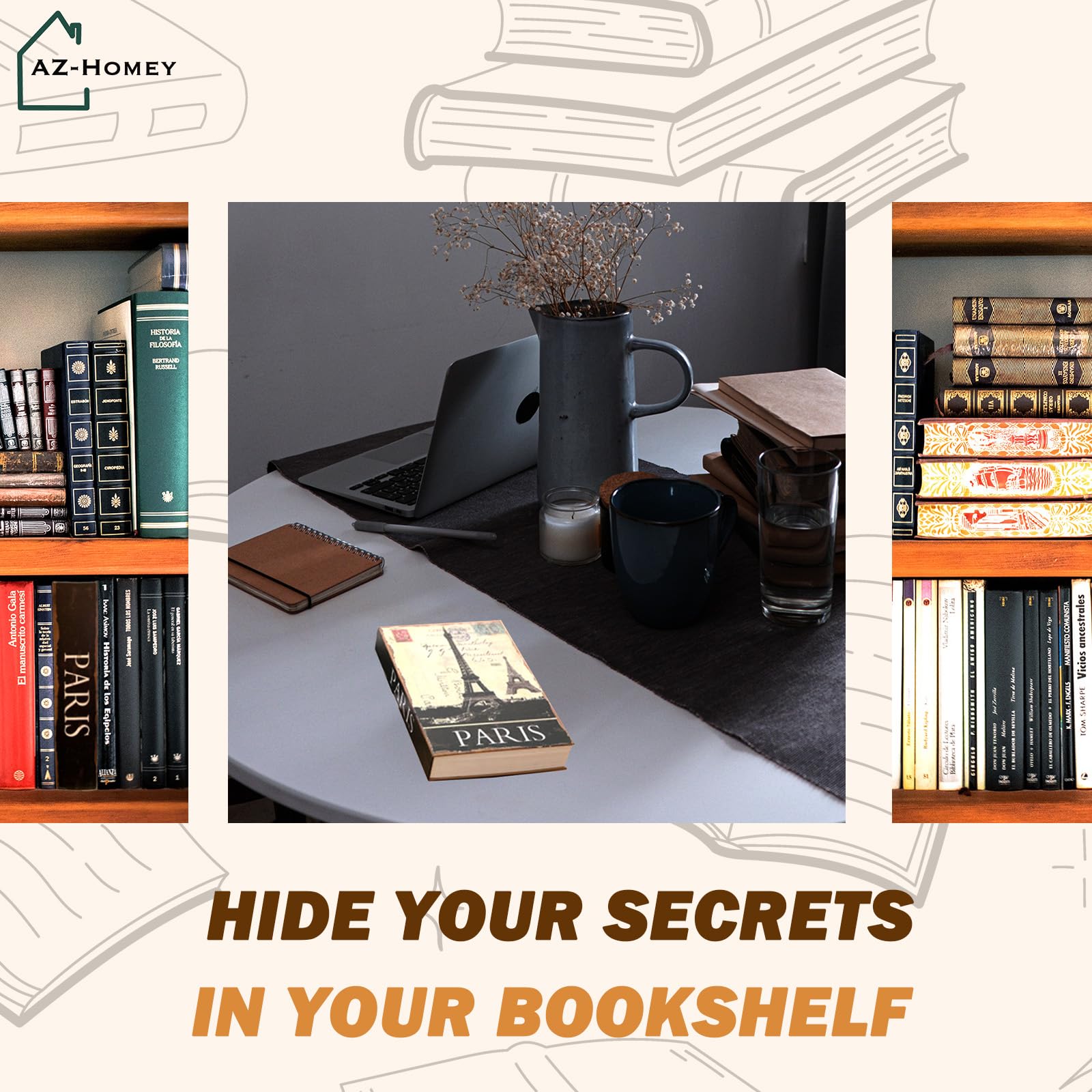 Decorative Book Safe Box with  - Home Office Form review and price